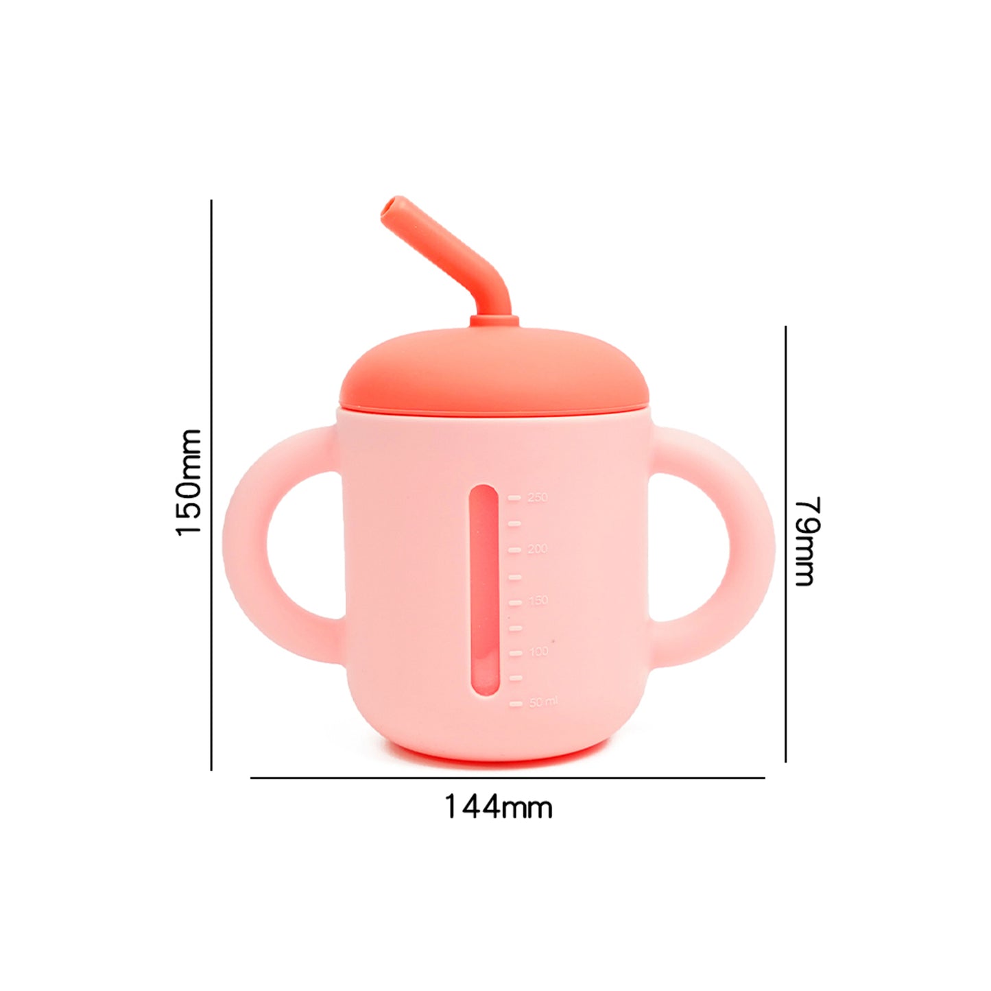 Two-tone curved sippy cup