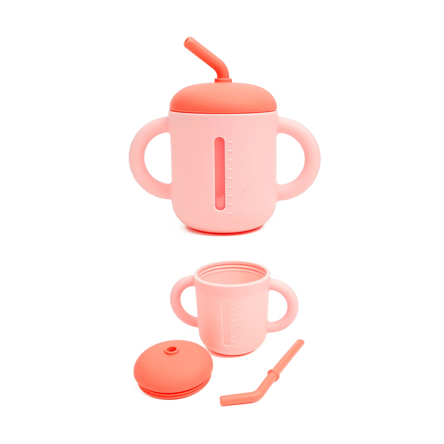 Two-tone curved sippy cup