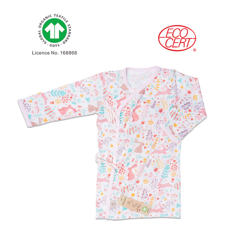 GOTS Certified Organic Colorful Rabbit Kimono