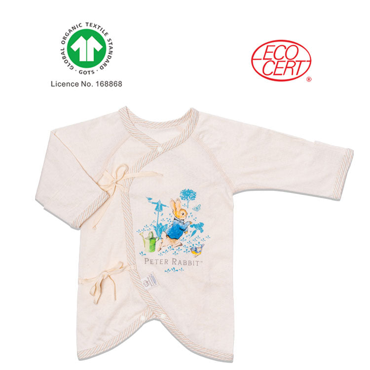 Peter Rabbit GOTS Certified Organic Pattern Short Robe Top (0-6months)