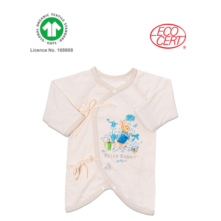 Peter Rabbit GOTS Certified Organic Pattern Short Robe Top (0-6months)