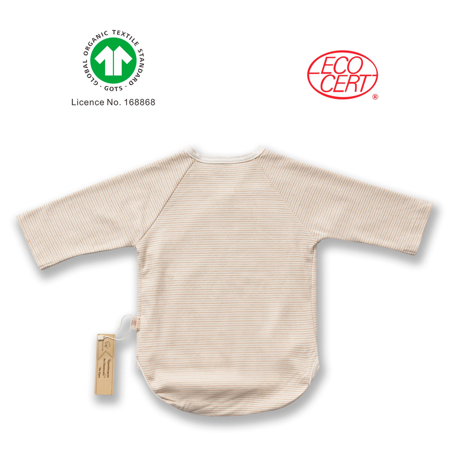 GOTS Certified Organic Long Sleeved Side-Snap Bodysuit