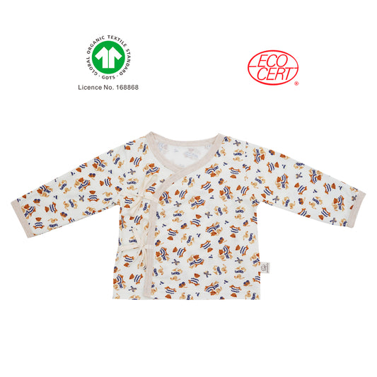 GOTS Certified Organic Baby Kimono Top Long Sleeves