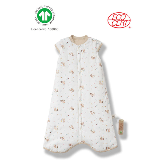 GOTS Certified Organic Middle-Snapped Sleeveless Sleeping Bag (Winter)