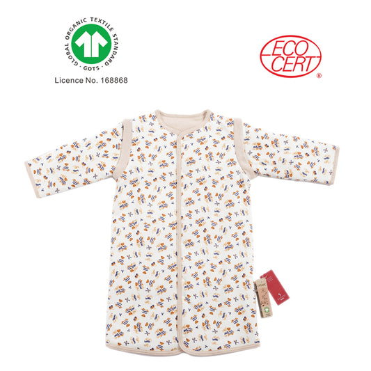 GOTS Certified Organic 2 in 1 Sleeved or Sleeveless Sleeping Bag (Winter)