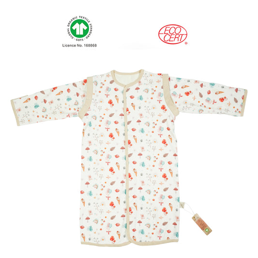 GOTS Organic Printed Sleeveless Sleeping Bag (Summer)